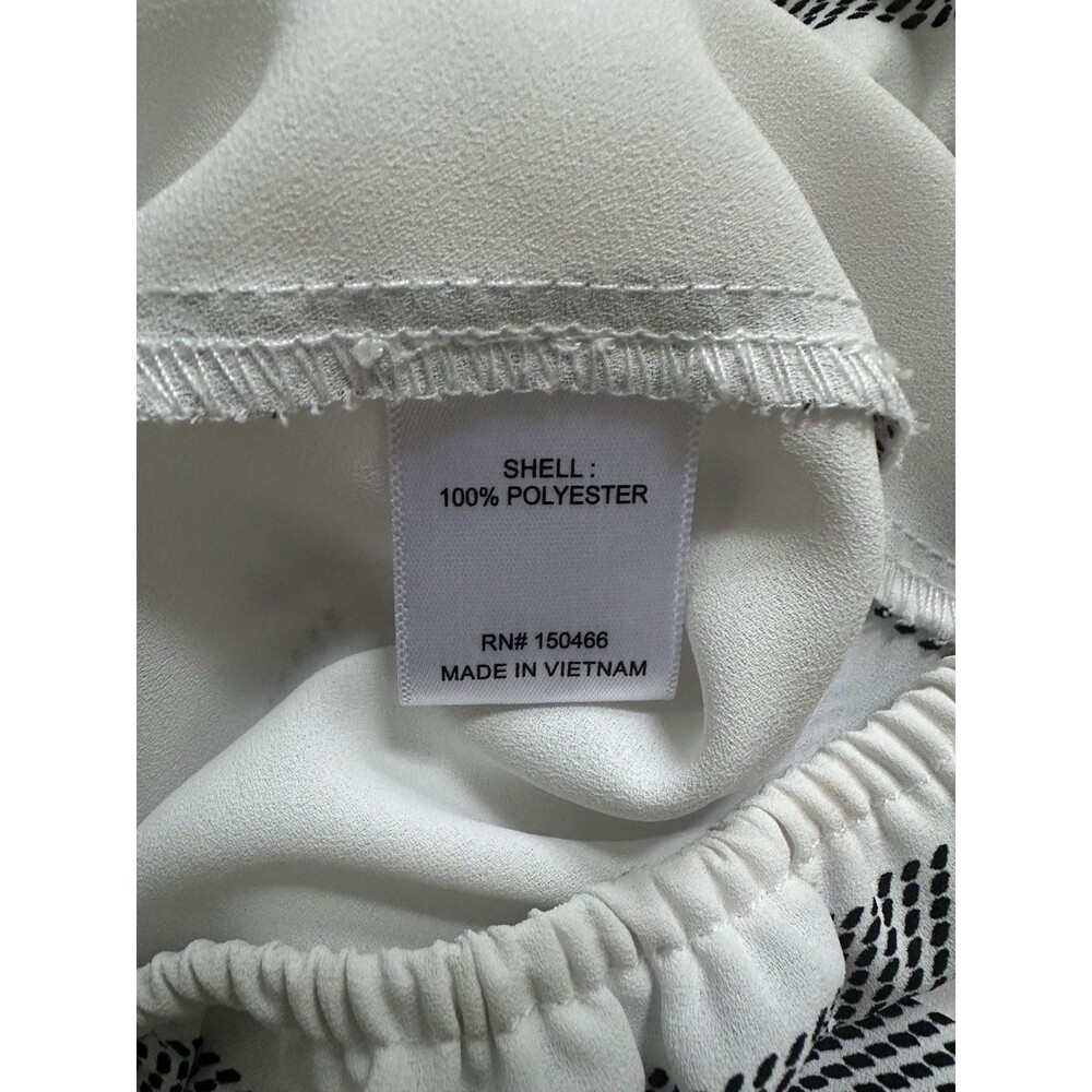Women’s 41 Hawthorn White & Black Blouse Top Shirt 3/4 Sleeve - Small - Picture 4 of 6